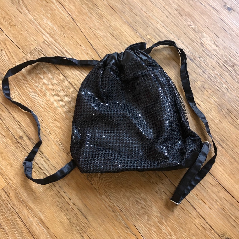 Black Sequin Backpack - image 1